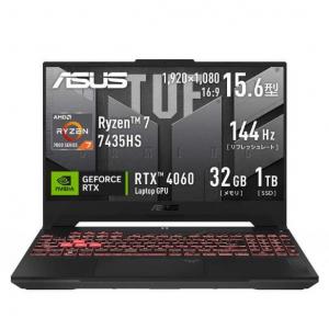ASUS エイスース ゲーミングノートパソコン TUF Gaming A15(RTX 4060) メカグレー [15.6型Win11 HomeRyzen 7メモリ32GB SSD1TB] FA507NVR-R74R4060BKS