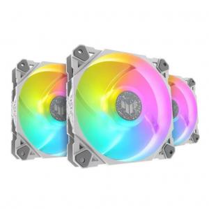 ASUS｜エイスース TUF Gaming TF120 ARGBケースファン 3個パック(ホワイト) TUFGAMTF120ARGBW3IN1