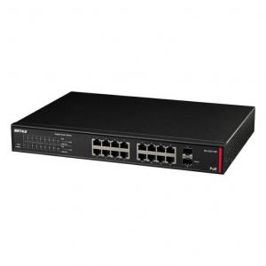 バッファロー｜BUFFALO スイッチングハブ 16ポート(全ポートAuto-MDIX機能搭載)+SFP 2ポート BS-GS2116P