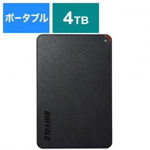 BUFFALO 外付けHDD ブラック [ポータブル型 4TB] HD-PCFS4.0U3-GBA