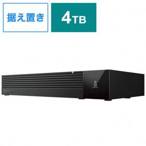 BUFFALO 外付けHDD USB-A接続 テレビ・レコーダー録画用(ChromeMacWindows11対応) ブラック [4TB 据え置き型] HD-SQS4U3-A