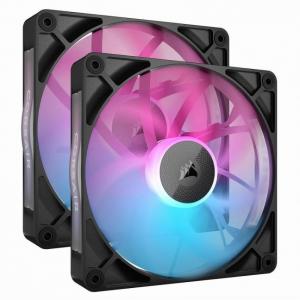 CORSAIR｜コルセア PWMファン iCUE LINK RX140 RGB Dual Fan Kit(ブラック) CO-9051020-WW