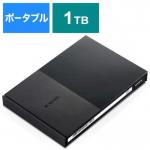エレコム ELECOM 外付けHDD USB-A接続 テレビ録画向け Windows11対応 ブラック [1TB ポータブル型] ELP-GTV010UBK
