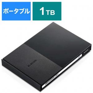エレコム ELECOM 外付けHDD USB-A接続 テレビ録画向け Windows11対応 ブラック [1TB ポータブル型] ELP-GTV010UBK