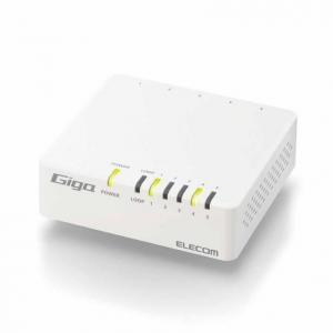 エレコム｜ELECOM スイッチングハブ LAN ハブ 5ポート Giga対応 100010010Mbps プラスチック筐体応 ホワイト EHC-G05PA4-W