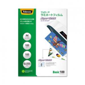 Fellowes ラミネートフィルム スーパークイック 100ミクロン A4サイズ用 100枚入り 5848101