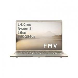 ノートパソコン FMV LIFEBOOK MH55J3 ベージュゴールド FMVM55J3G ［14.0型 Windows11 Home AMD Ryzen 5 メモリ：16GB SSD：256GB Office HomeandBusin…