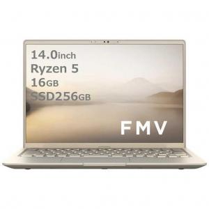 富士通 FUJITSU ノートパソコン FMV LIFEBOOK MH55J3［14.0型AMD Ryzen 5メモリ：16GBSSD：256GBOffice HomeandBusiness］ベージュゴールド FMVM55J3G