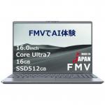 富士通 FUJITSU FMV LIFEBOOK PH77J3［16.0型intel Core Ultra 7メモリ：16GBSSD：512GBOffice HomeandBusiness］ストームグレー FMVP77J3H