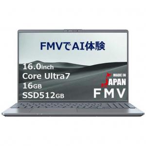 富士通 FUJITSU FMV LIFEBOOK PH77J3［16.0型intel Core Ultra 7メモリ：16GBSSD：512GBOffice HomeandBusiness］ストームグレー FMVP77J3H