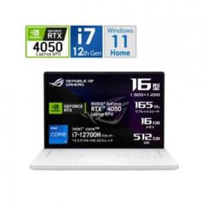 GU603ZU-I7R4050W ゲーミングノートパソコン ROG Zephyrus G16 ムーンライトホワイト ［16.0型 Windows11 Home intel Core i7 メモリ：16GB SSD：512GB …