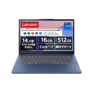 ノートパソコン IdeaPad Slim 3 シリーズ アビスブルー 83EL004TJP ［14.0型 Windows11 Home intel Core i7 メモリ：16GB SSD：512GB Office HomeandBus…