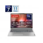 ノートパソコン IdeaPad Slim 5i Gen 9 クラウドグレー 83DC006PJP ［16.0型 Windows11 Home intel Core Ultra 7 メモリ：16GB SSD：512GB 無し 日本語…