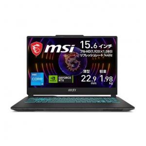 MSI ゲーミングノートパソコン ［15.6型 Win11 Home Core i5 メモリ16GB SSD512GB ］ ブラック＆スケルトン CYBORG-15-A12UC-3050JP