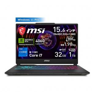 MSI｜エムエスアイ ゲーミングCYBORG15-A13VFK(15.6型Windows 11 ProCore i7メモリ 32GBSSD 1TB 英語配列キーボード)Cyborg-15-A13VFK-6403JP