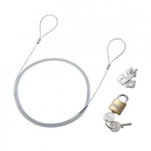 サンワサプライ Noble Wedgeスロット対応 セキュリティワイヤー・南京錠 SL-81