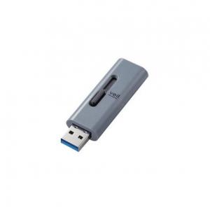 エレコム USBメモリーUSB3.2(Gen1)対応スライド式64GBグレー MF-SLU3064GGY