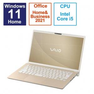 VAIO ノートパソコン F14 [ 14型 Win11 Home Core i5 メモリ16GB SSD256GB Office ] サテンゴールド VJF14190511N