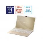 ノートパソコン VAIO F16 サテンゴールド VJF16190711N ［16.0型 Windows11 Home intel Core i5 メモリ：16GB SSD：256GB Office HomeandBusiness 日本…