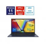 ノートパソコン Vivobook 15 クワイエットブルー X1504VA-I7165W ［15.6型 Windows11 Home intel Core i7 メモリ：16GB SSD：512GB WPS Office 日本語…