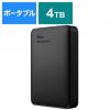 WESTERN DIGITAL 外付けHDD ポータブル型 4TB WDBU6Y0040BBK-JESE